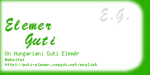elemer guti business card
